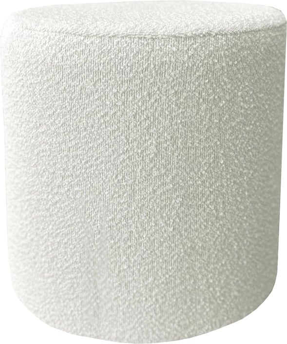 Stool i rrumbullakët, ngjyrë e bardhë, 38x38x40 cm