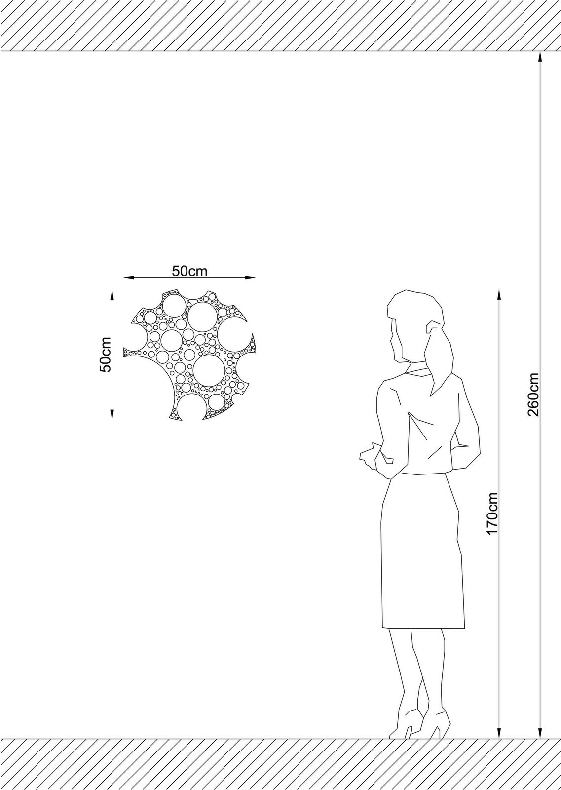 Llambë muri Opviq, ngjyrë e zezë, W-028 Llambë muri Opviq, ngjyrë e zezë, W-028