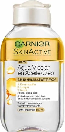 Ujë micelar me vaj për fytyrë unisex Garnier SkinActive Waterproof 100ml