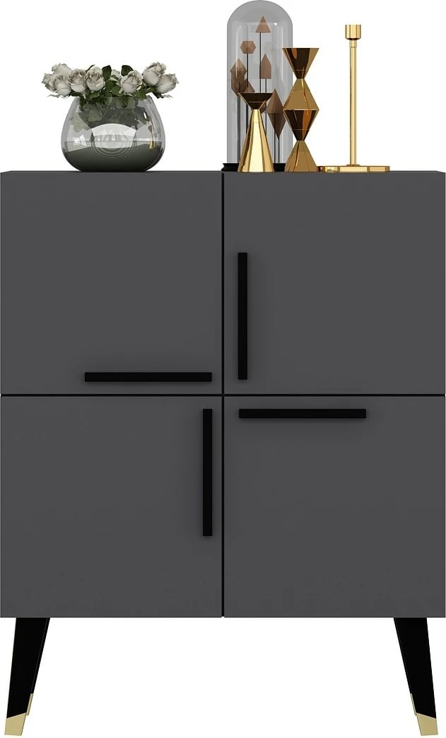 Konsol Skye Decor, ngjyrë antracit, Makro