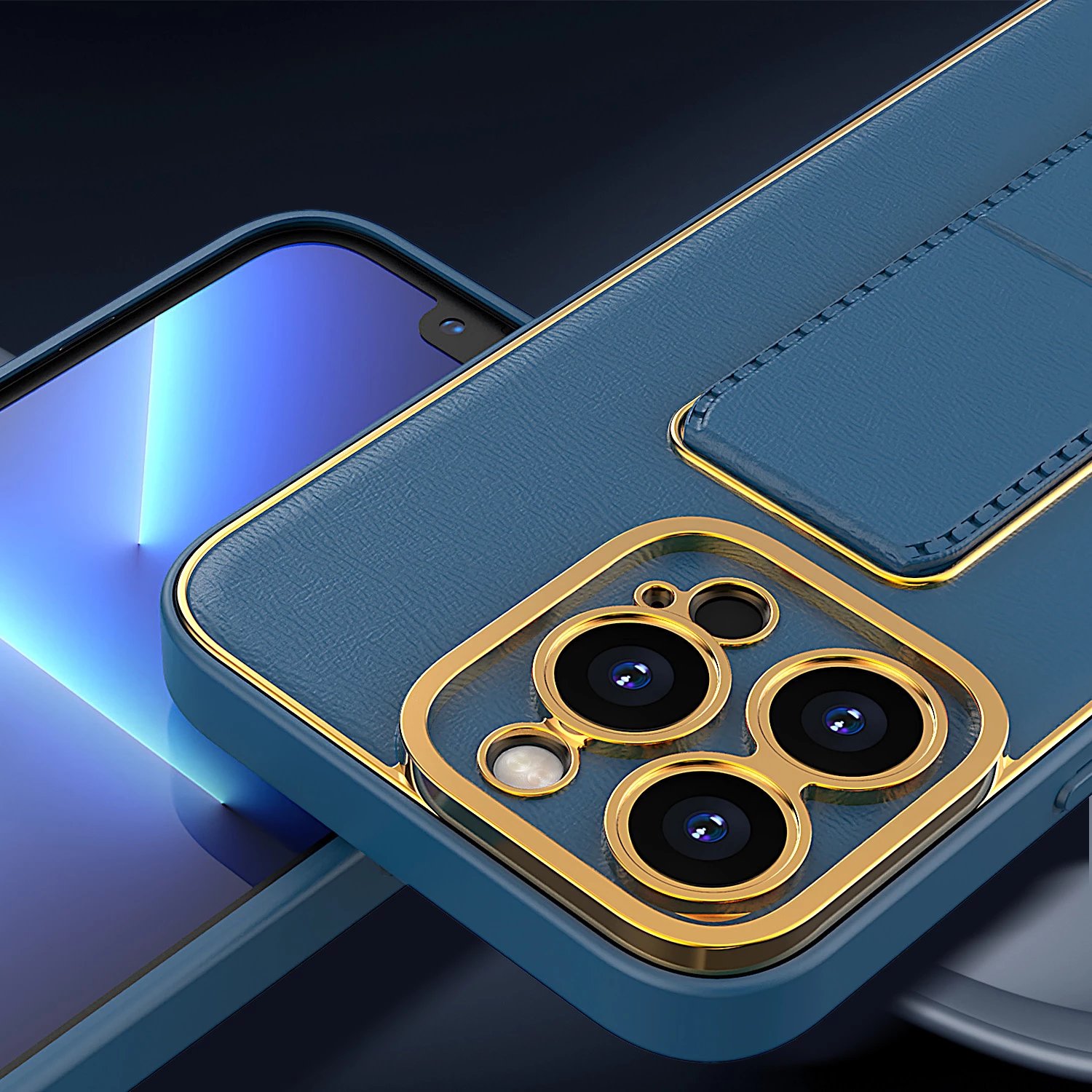 Mbështjellës Hurtel New Kickstand Case për iPhone 12 Pro, me qëndrim, rozë
