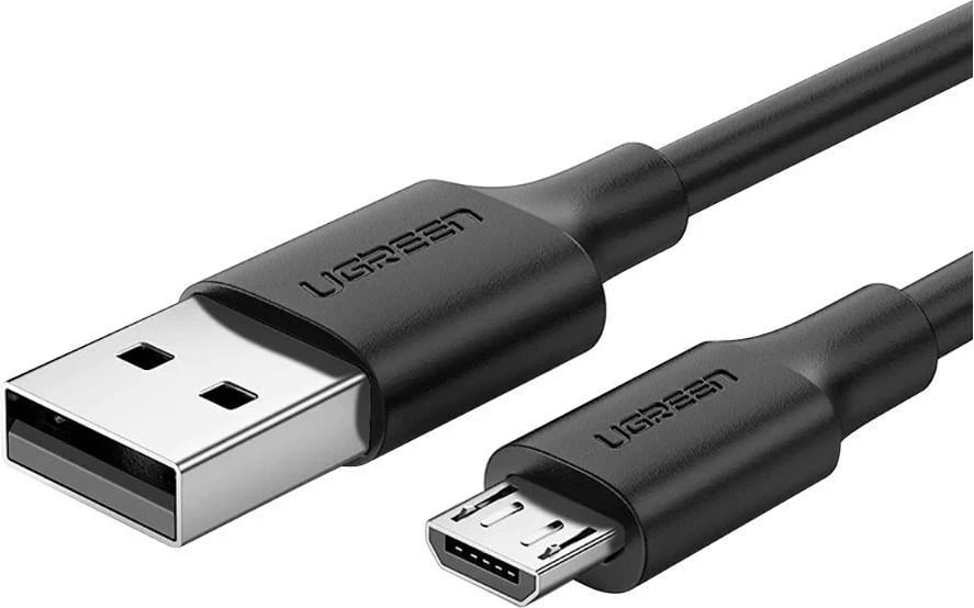 Kabllo USB UGREEN 60137, 1.5m, USB 2.0 në Micro-USB, e zezë