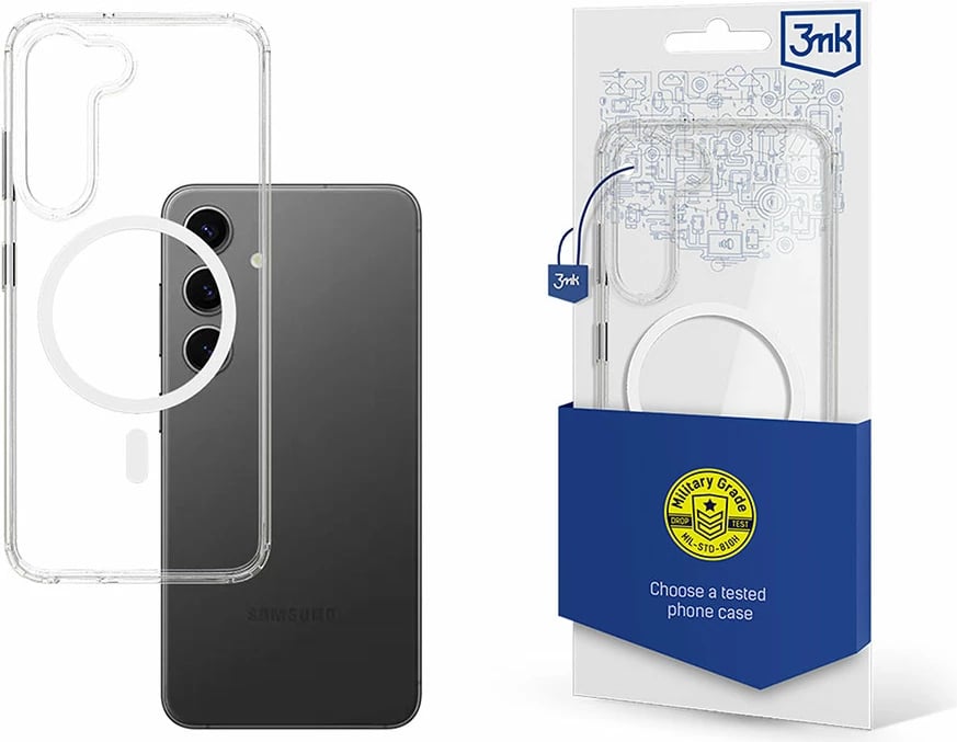 Mbështjellës 3mk MagCase me MagSafe për Samsung Galaxy S24+, Transparent