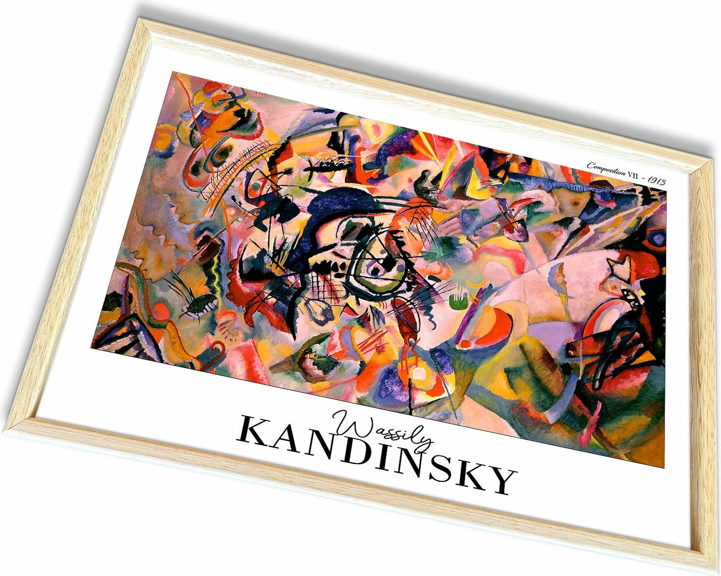 Pikturë dekorative me kornizë, Wallity, shumëngjyrëshe, 4262AHSKANDINSKY-003
