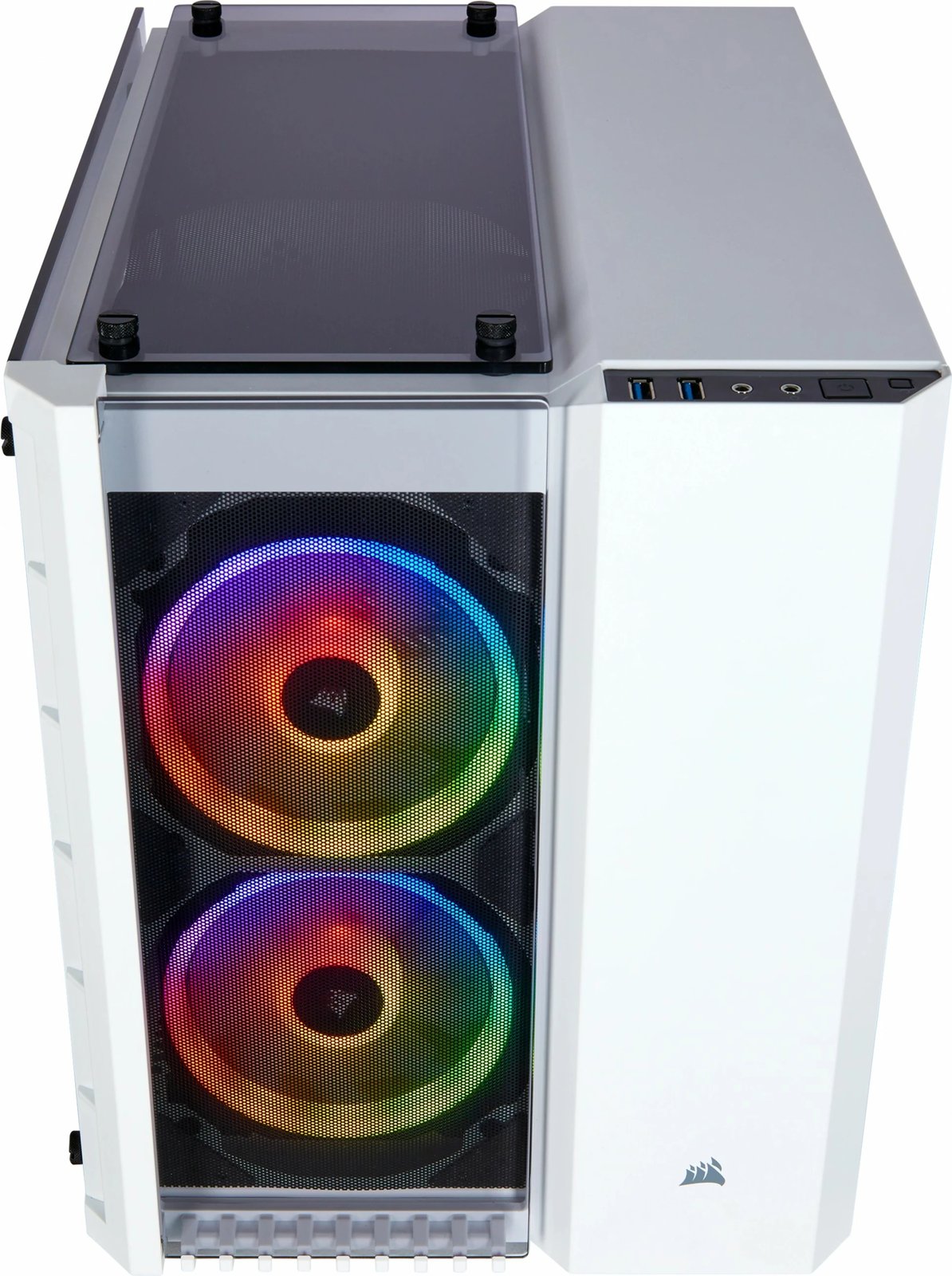 Kasë Corsair Crystal 280X, micro ATX, xham i temperuar, e bardhë Kasë Corsair Crystal 280X, micro ATX, xham i temperuar, e bardhë