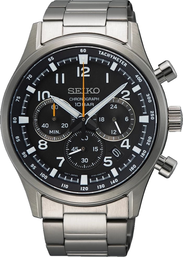Orë dore për meshkuj SEIKO SSB447P1, argjendtë