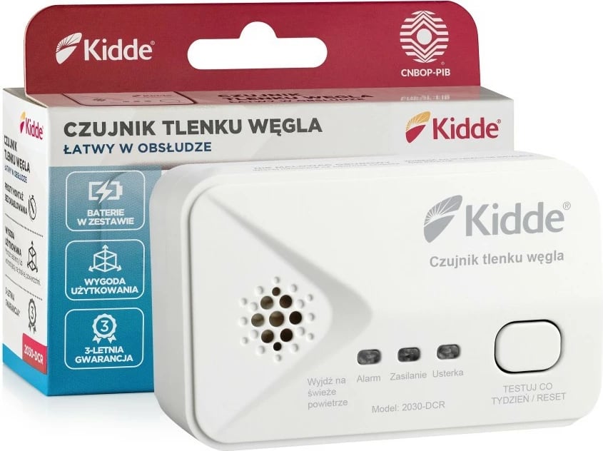 Detektor monoksidi Kidde KID-2030DCR, i bardhë