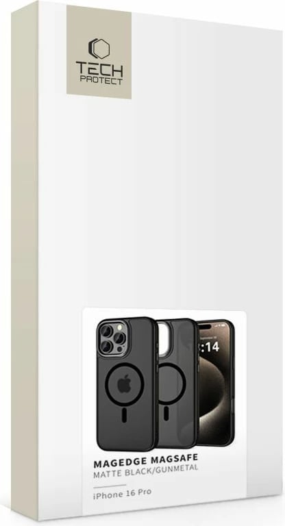 Mbështjellës Tech-Protect MagEdge për iPhone 16 Pro, MagSafe, gjysmë-transparent