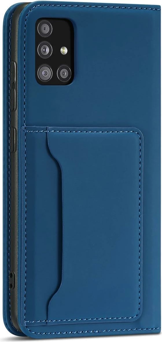 Mbështjellës Hurtel Magnet Card Case për Samsung Galaxy A13 5G, me kapak, portofol dhe mbajtëse, Kaltër