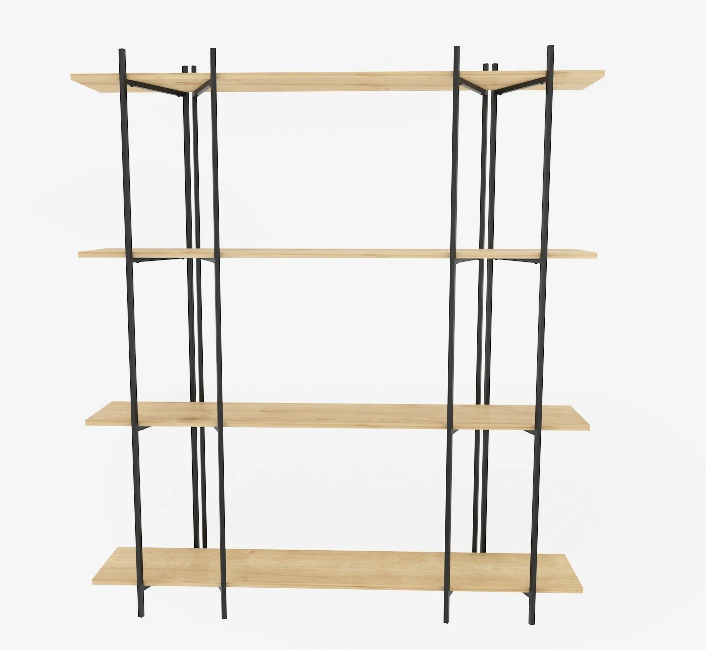 Raft librash Skye Decor, ngjyrë lisi dhe e zezë, 160x180x29.6cm