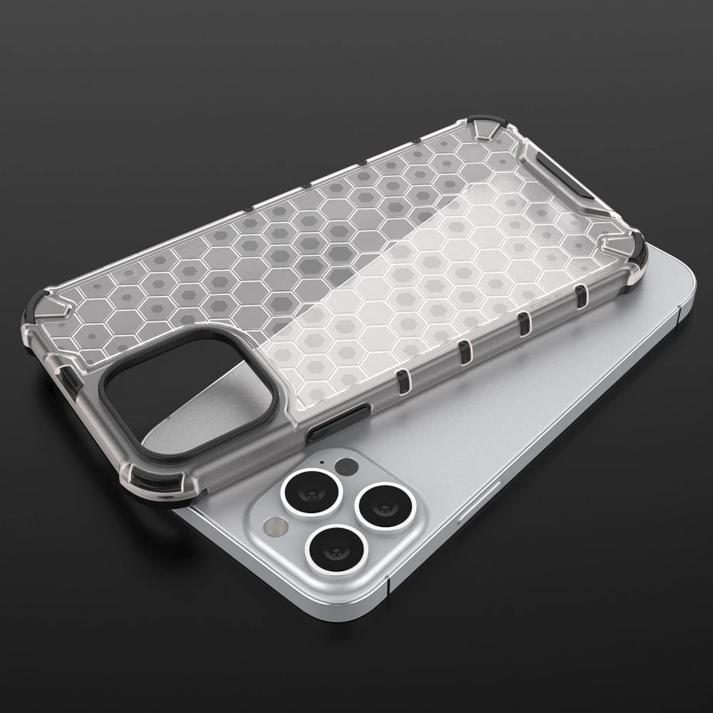 Mbështjellës Hurtel Honeycomb për iPhone 13 Pro Max, i zi