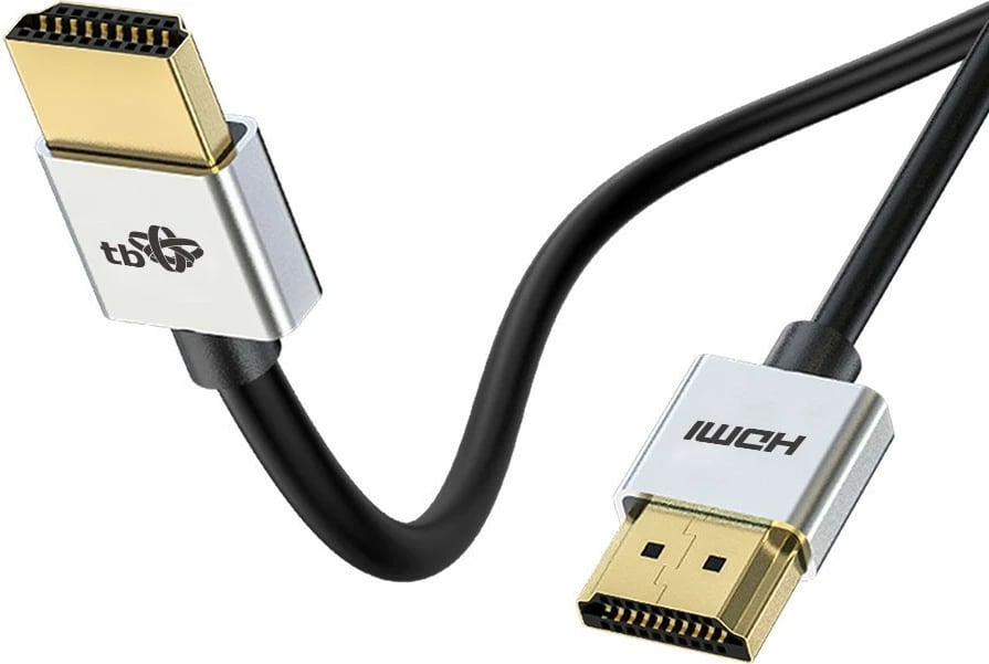 Kabllo HDMI TB AKTBXVH20SLIM20, 2m, 4K 60Hz, Slim, E zezë
