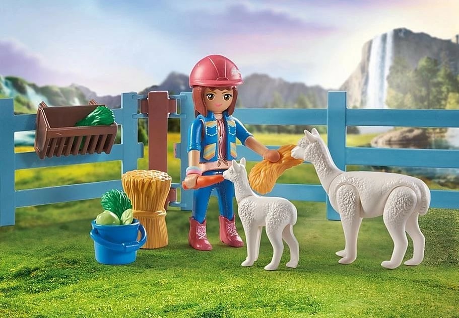 Set lodrash Playmobil Horses of Waterfall 71353 me Amelia, Whisper dhe stalla, 117 pjesë