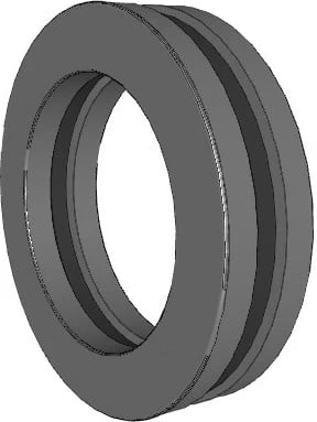 Rulë aksiale FAG 51217, metal, gri, 125 mm