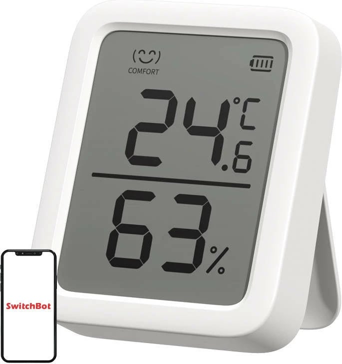 Termometër dhe higrometër SwitchBot Meter Plus, Bluetooth, i bardhë