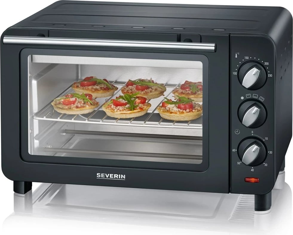 Mini furrë SEVERIN TO 2042, 14L, 1200W, e zezë
