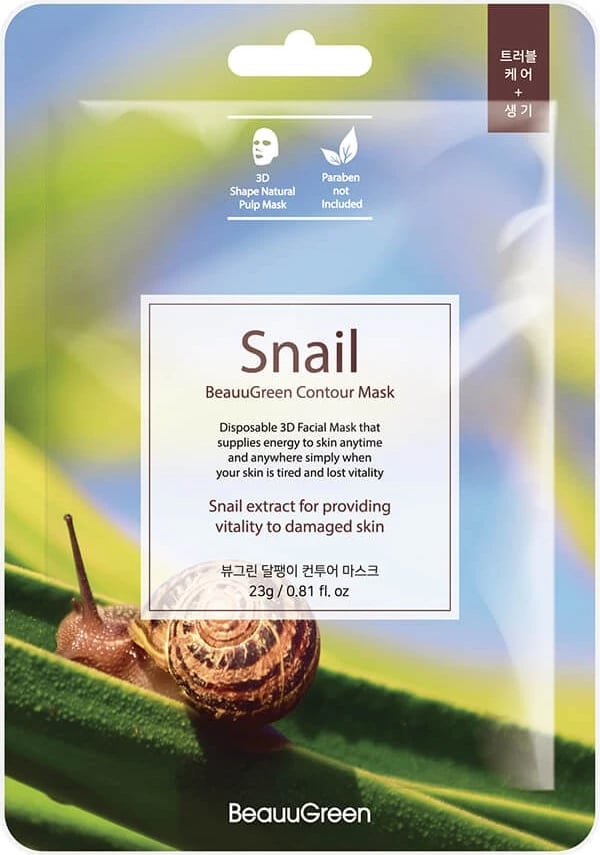 Maskë fytyre për femra BeauuGreen Snail Contour Mask 23ml