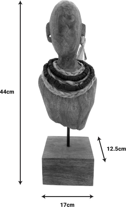 Busti Ebia dru mango-metal, ngjyrë arre, 17x12.5x44cm Busti Ebia dru mango-metal, ngjyrë arre, 17x12.5x44cm