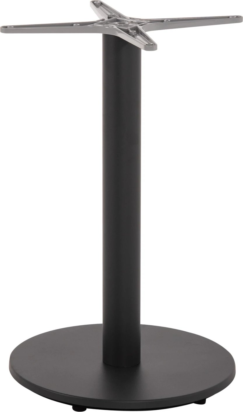 Bazë tavoline alumini, FH476.20, rrumbullake, ngjyrë gri, 48x48cm, kryq Φ45Χ73Hcm