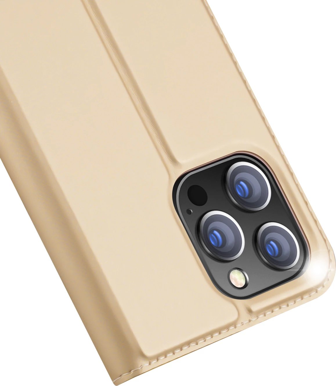 Mbështjellës Dux Ducis Skin Pro për iPhone 14 Pro, me kapak, Gold Mbështjellës Dux Ducis Skin Pro për iPhone 14 Pro, me kapak, Gold