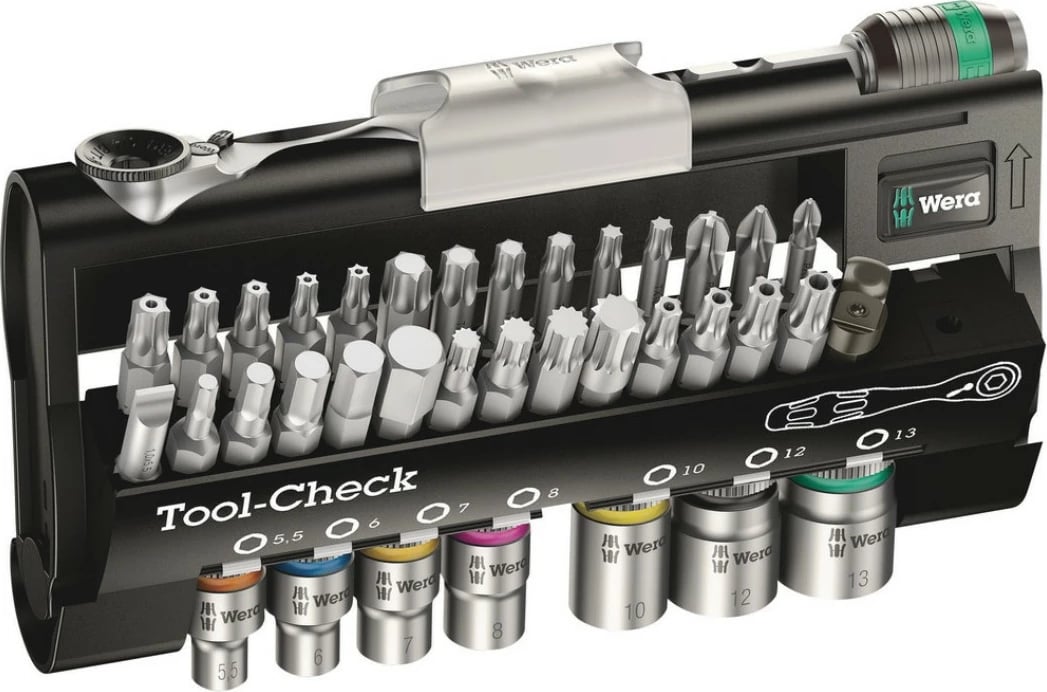 Set çelësa Wera 1/4", 38 copa, me ratchet, me kuti