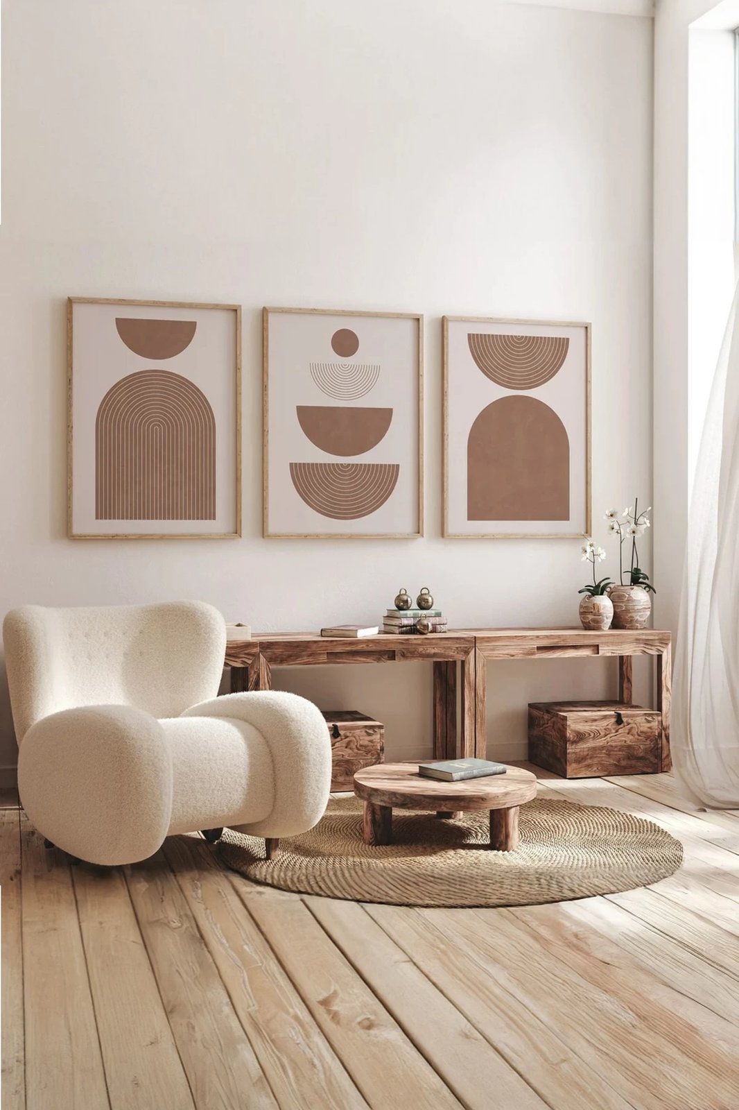 Pikturë dekorative me kornizë (3 copë), Wallity, 3Dartsohoset43