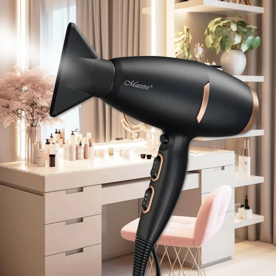 Tharëse flokësh Feel-Maestro MR-218, 2100W, e zezë/artë