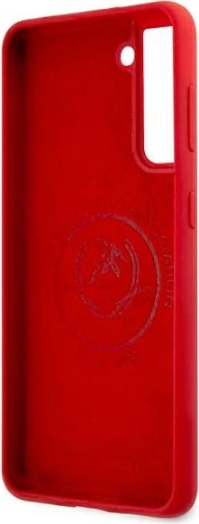Mbështjellës U.S. Polo Assn. USHCS21SSLHRTRE për Samsung Galaxy S21, silikon, i kuq
