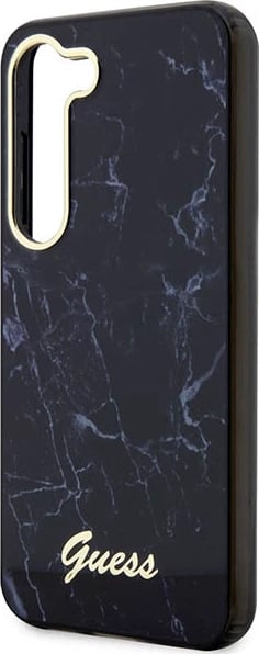 Mbështjellës Guess Marble për Samsung Galaxy S23+ S916, i fortë, i zi
