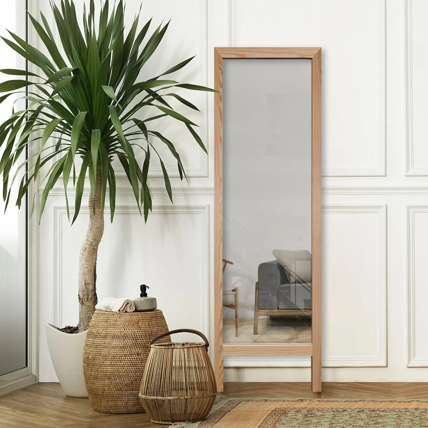 Pasqyrë Cheval, ngjyrë natyrale, Hanah Home