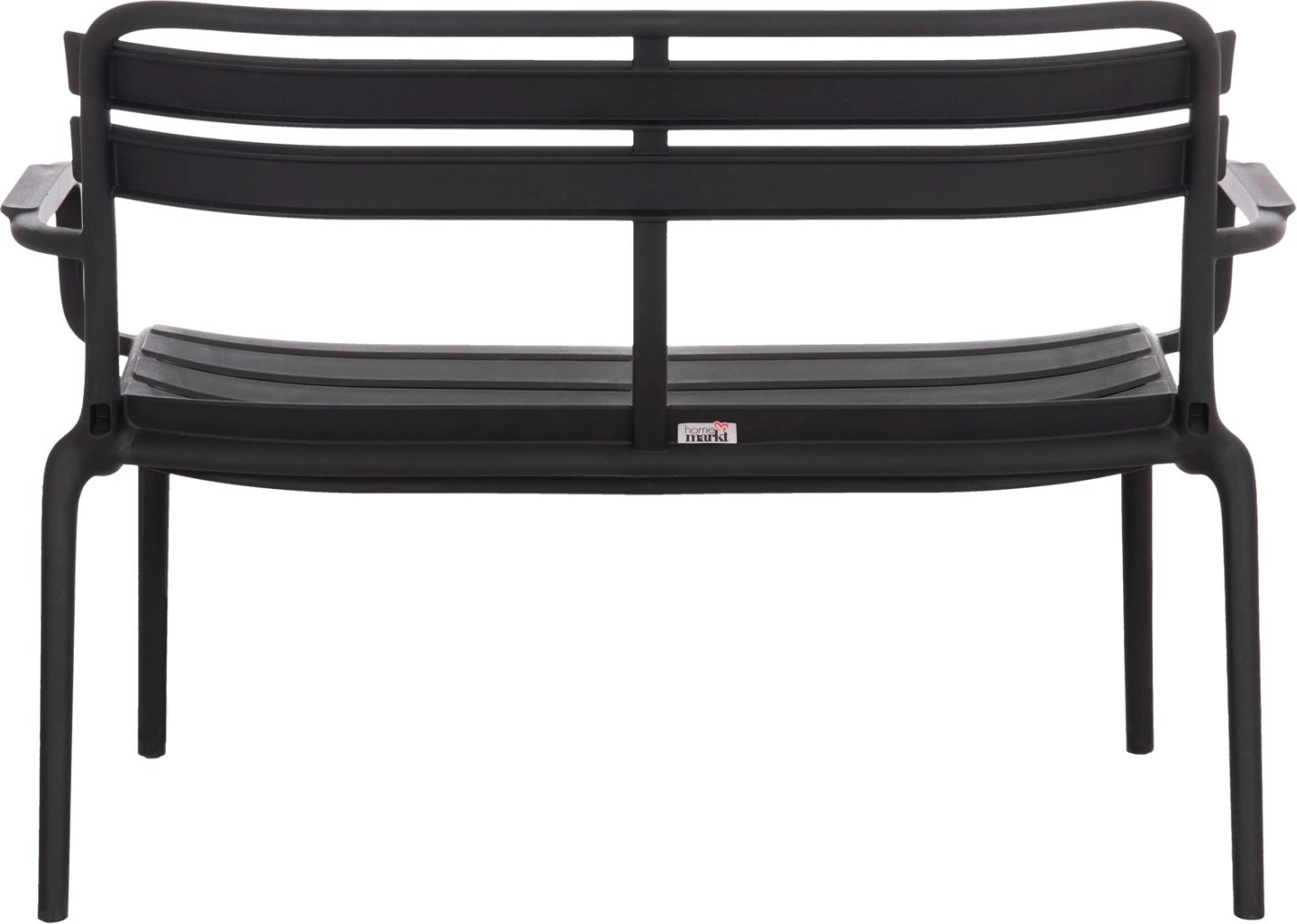 Stol dy vendësh polipropileni, i zi, KORVER FH6332.02, 113x65x76cm