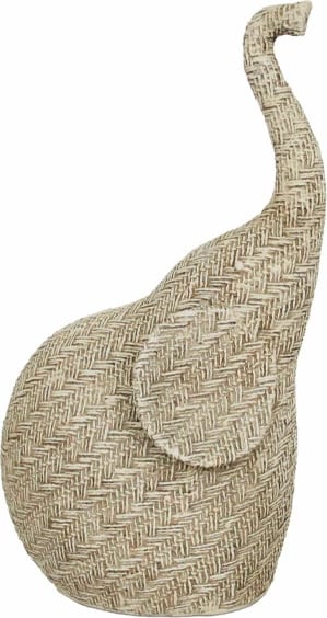 Dekor elefant, polirezine, bezhë-kafe, 18x14x32cm