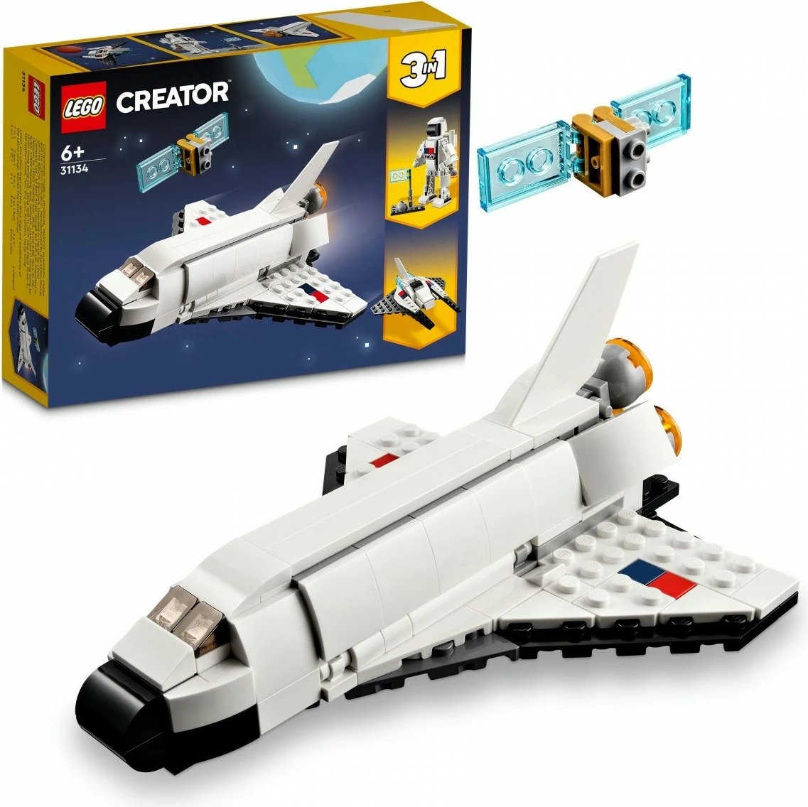 Set LEGO Creator Space Shuttle 31134, 144 pjesë, për fëmijë, Bardhë Set LEGO Creator Space Shuttle 31134, 144 pjesë, për fëmijë, Bardhë