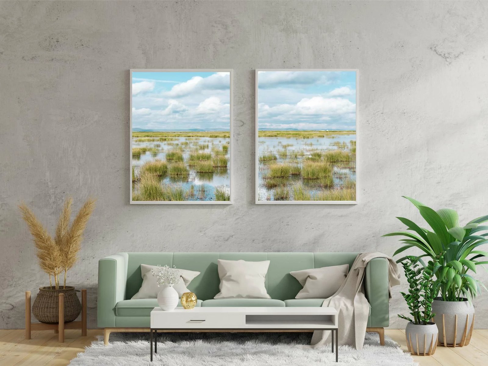 Pikturë dekorative me kornizë MDF (2 copë), Wallity, Mp2-00119, 50x70 cm