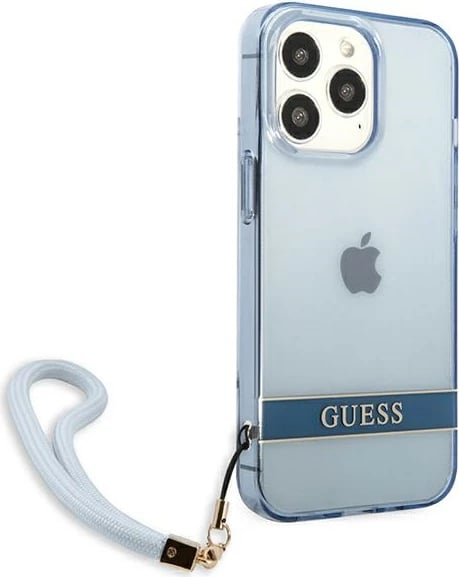 Mbështjellës Guess GUHCP13LHTSGSB për iPhone 13 Pro / 13, hardcase, Translucent Stap, Blu Mbështjellës Guess GUHCP13LHTSGSB për iPhone 13 Pro / 13, hardcase, Translucent Stap, Blu