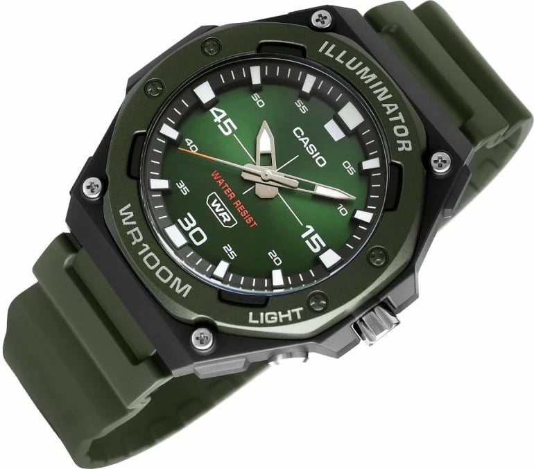 Orë dore për meshkuj Casio, e zezë