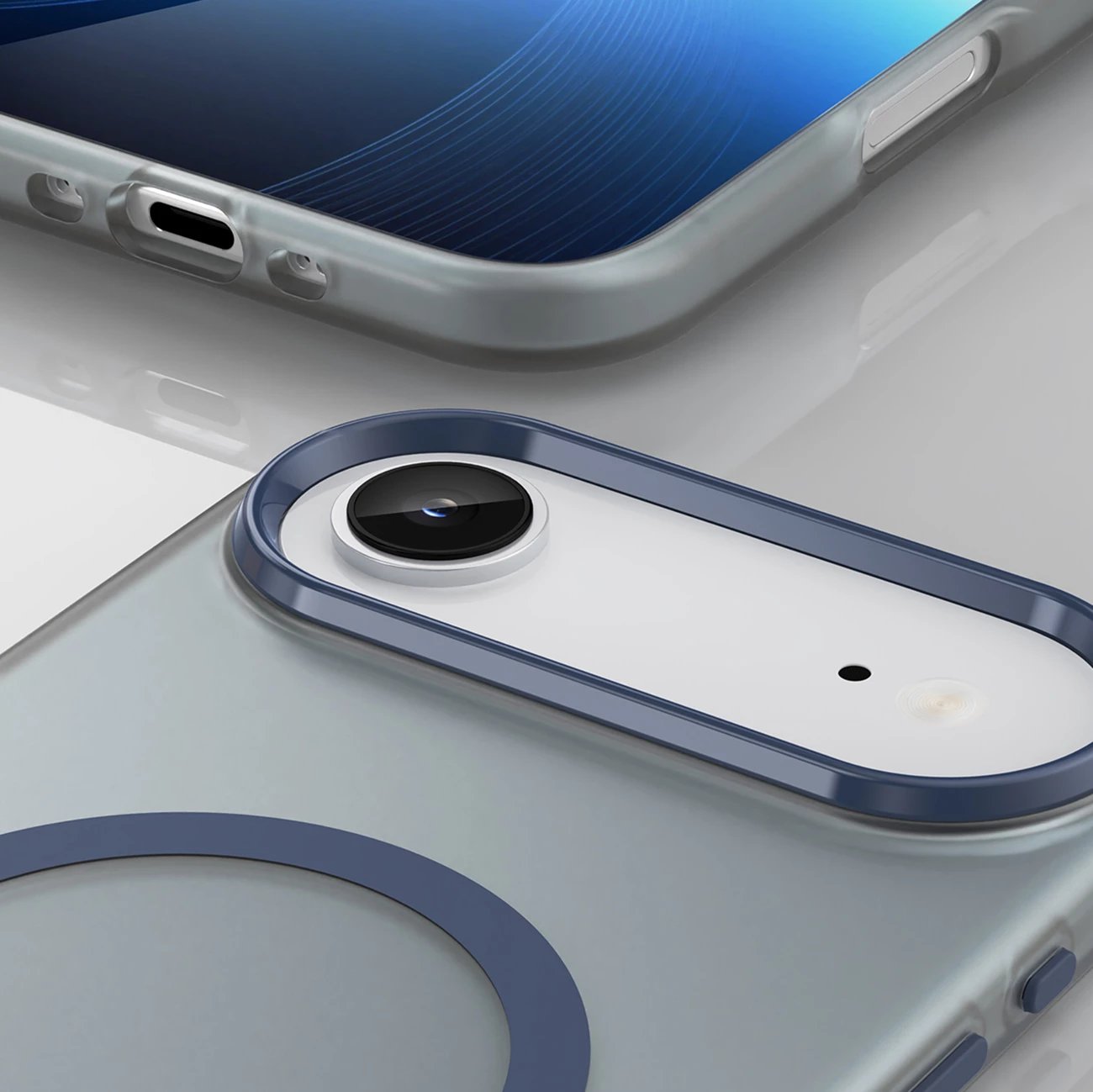 Mbështjellës Hurtel për iPhone 17 Air, MagSafe, TPU/PC, Blu mat