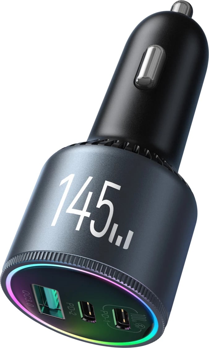 Karikues makine Joyroom JR-CCN07 145W 2xUSB-C + USB-A me kabllo USB-C 100W, gri e errët