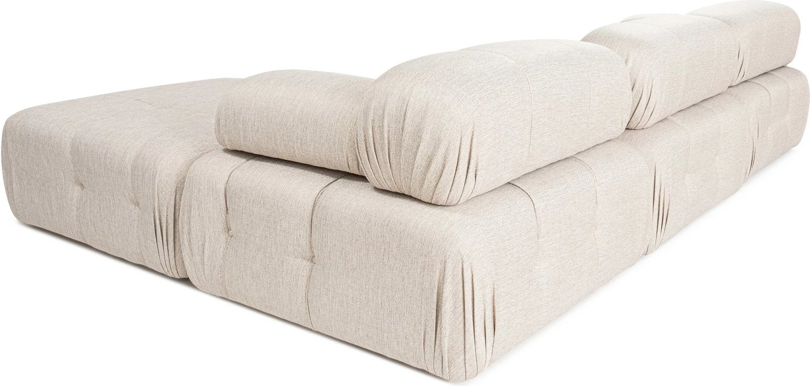 Këndare Atelier del Sofa Doblo 3 ulëse me pouffe, ngjyrë kafe e çelët