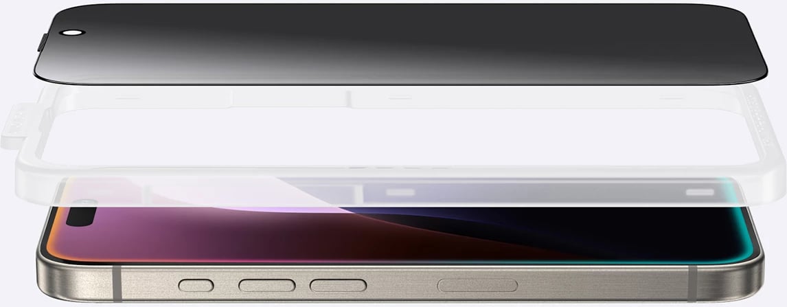 Xham mbrojtës AmazingThing Titan Privacy Glass për iPhone 16 Pro, i errët