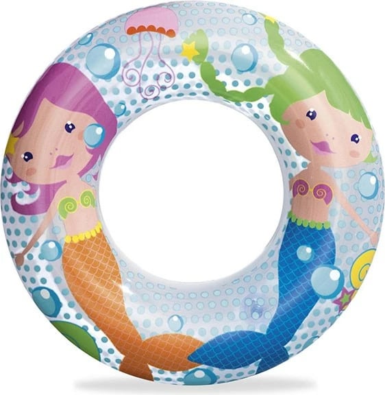Rreth noti i fryrë, Bestway, Sea Adventure Mermaids, 51 cm, PVC, për fëmijë 3+, shumëngjyrësh