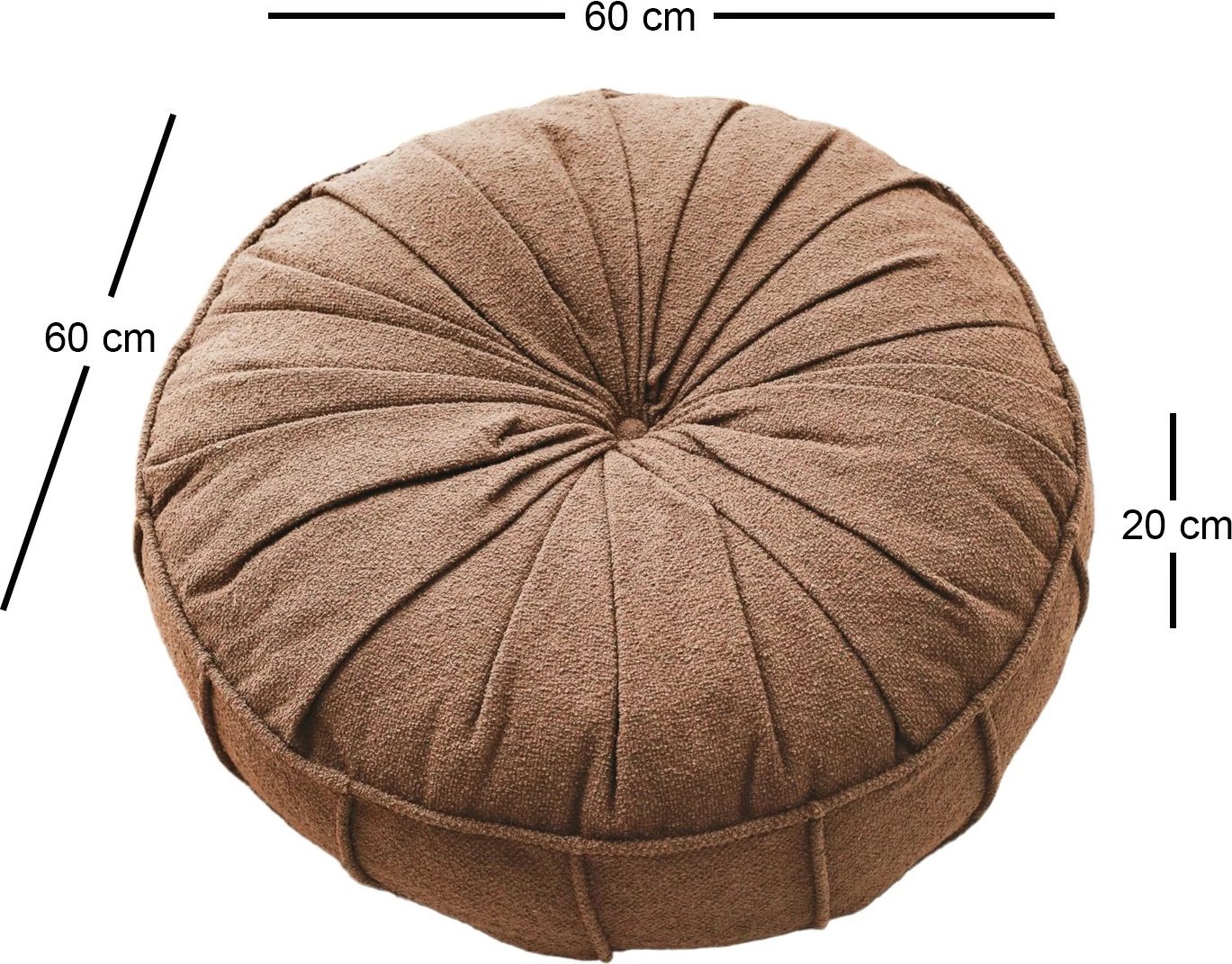 Jastëk Atelier del Sofa, vintage, ngjyrë kafe