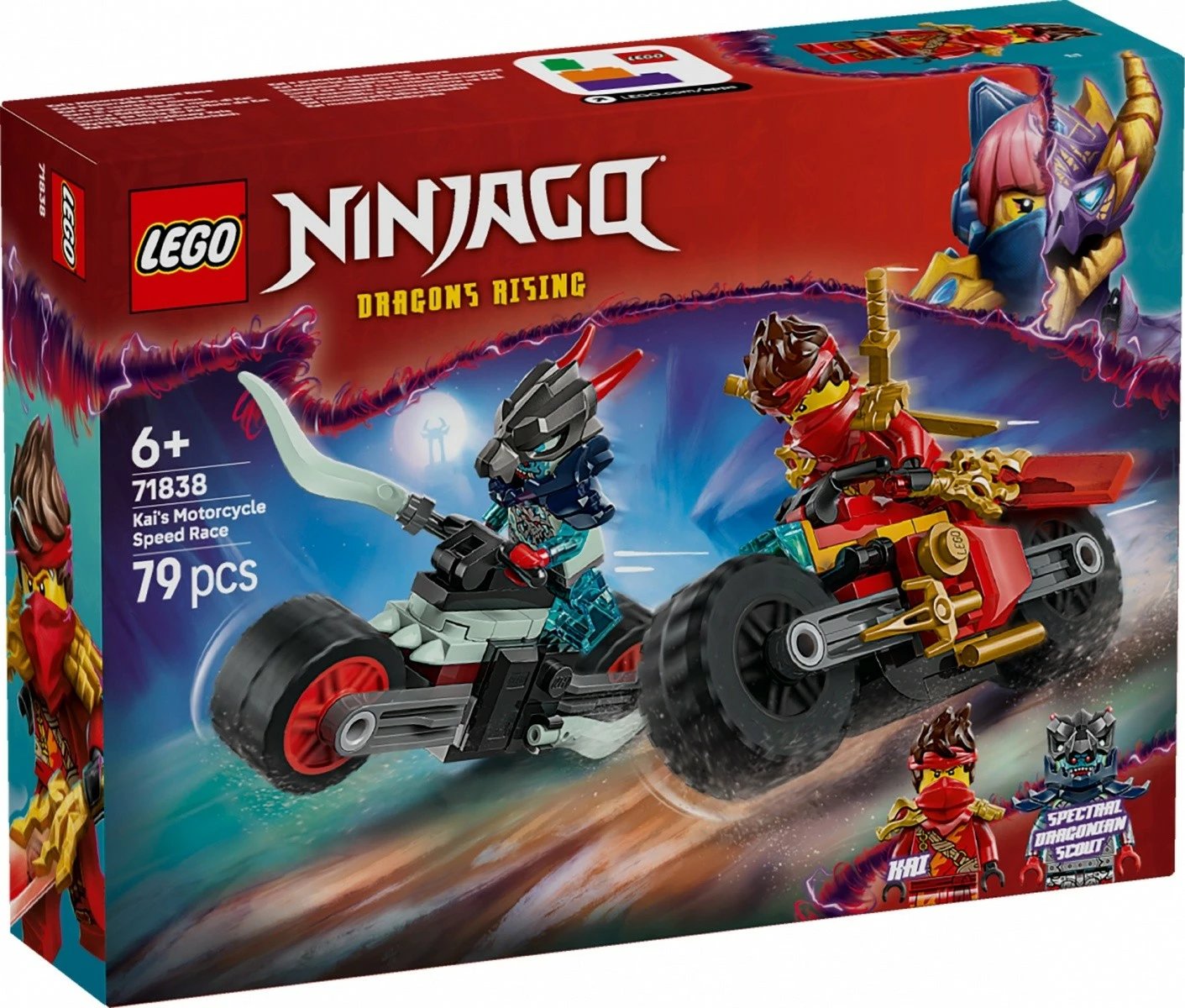 Set lodrash LEGO Ninjago 71838 Kai's Motorcycle Race, 79 pjesë