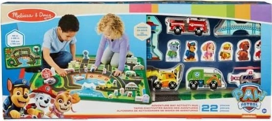 Tapet lojërash për fëmijë, No name, 112x66cm, PAW PATROL, me aksesorë