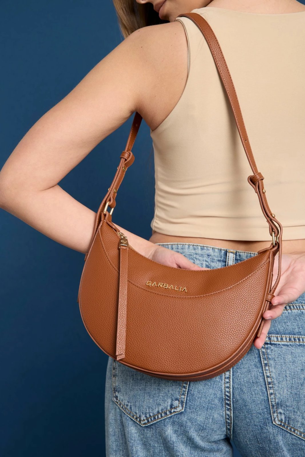 Çantë krahu Zoozie, Santorini, ngjyrë kafe e hapur