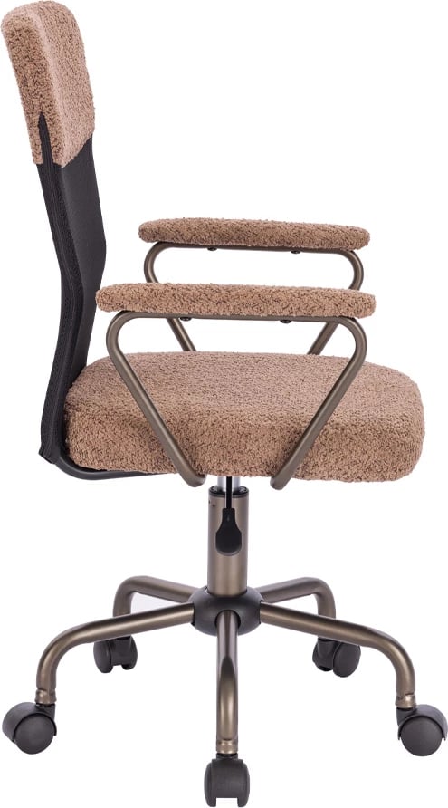 Karrige zyre Bell, ngjyrë kafe e çelët, metal gunmetal, 54x52x92