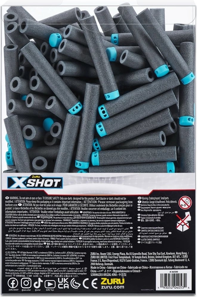 Shigjeta lodër ZURU X-Shot Excel, 200 copë, Gri/Azuri, për blaster