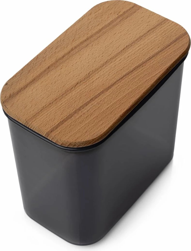 Kuti për organizim, ngjyrë antracit, kapak druri, Hermia Concept, ACJWL01R14, 15.5x9.5x14cm (1 copë)