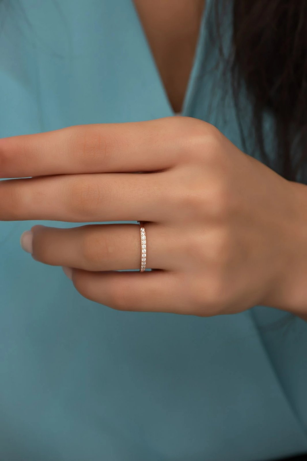 Unazë argjendi, ngjyrë rozë ari, Jumeon, NRZ99707