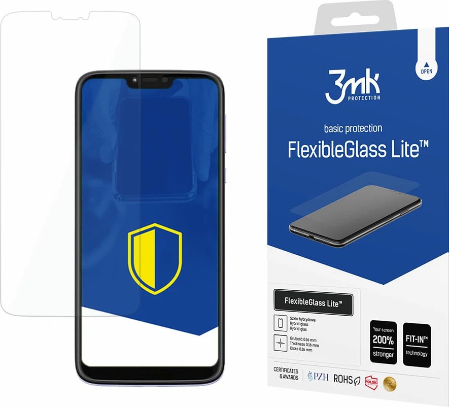 Xham hibrid mbrojtës për ekran, 3mk Protection FlexibleGlass Lite, për Motorola Moto G7 Power, transparent